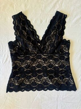 George Black Soot Lace Bustier/Camisole Tank Top, Women’s Size - L (12/14)